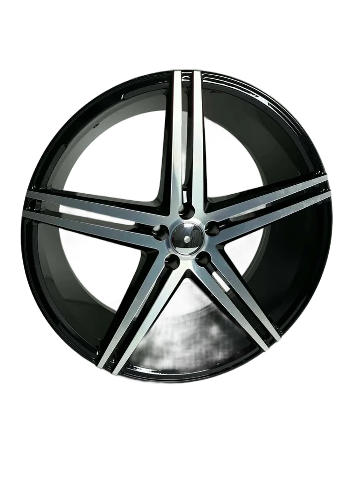 PW52 - 20X8.5" 5X100 GLOSS BLACK MACHINED FACE - SET OF 4 WHEELS