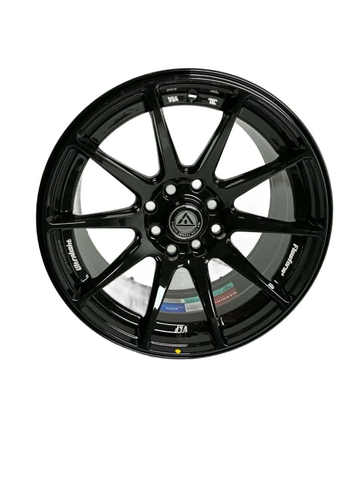 PW36 - 15X8" 4X100-114.3 GLOSS BLACK - SET OF 4 WHEELS