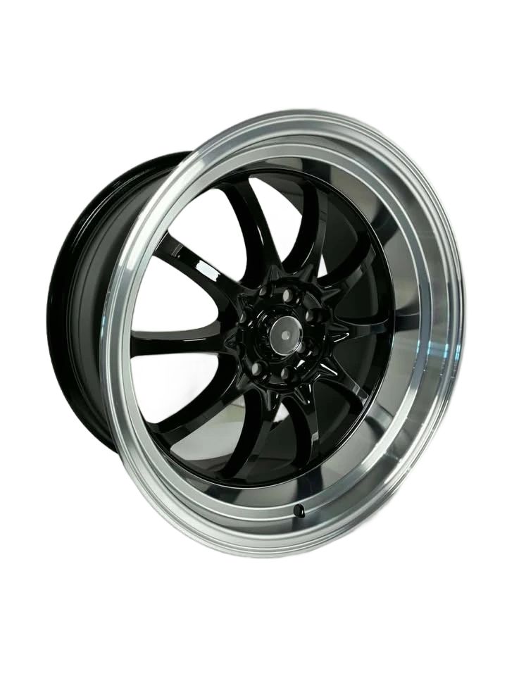 PW-AW40 - 17X9" GLOSS BLACK MACHINED LIP