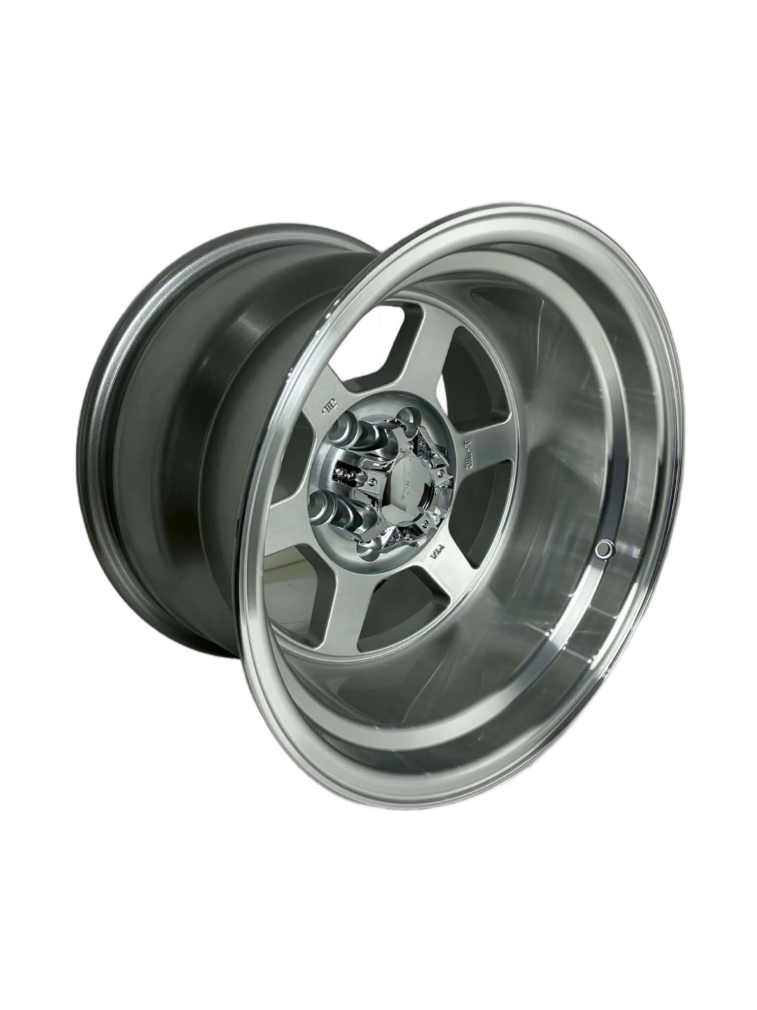 PW42 - 15X10" 6X139.7 SILVER POLISHED LIP - SET OF 4 WHEELS