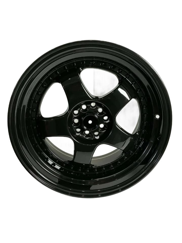 PW43 - 18X10.5" 5X100-114.3 FULL GLOSS BLACK - SET OF 4 WHEELS
