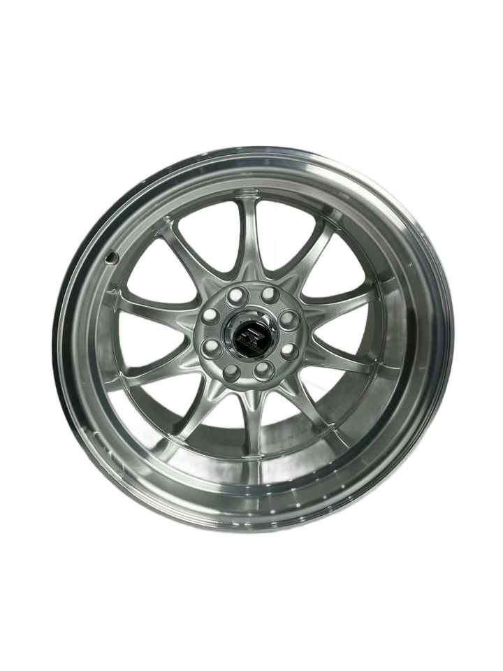PW46 - 15X8" 4X100-114.3 SILVER MACHINED LIP - SET OF 4 WHEELS