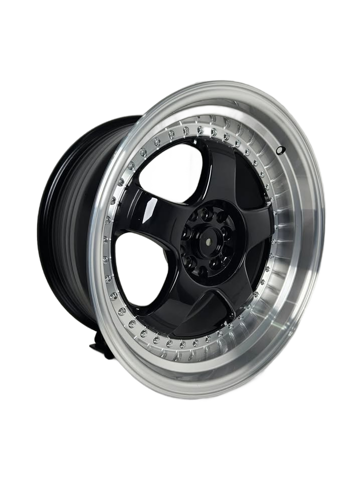 PW-AW07 - 18X9.5" GLOSS BLACK MACHINED LIP