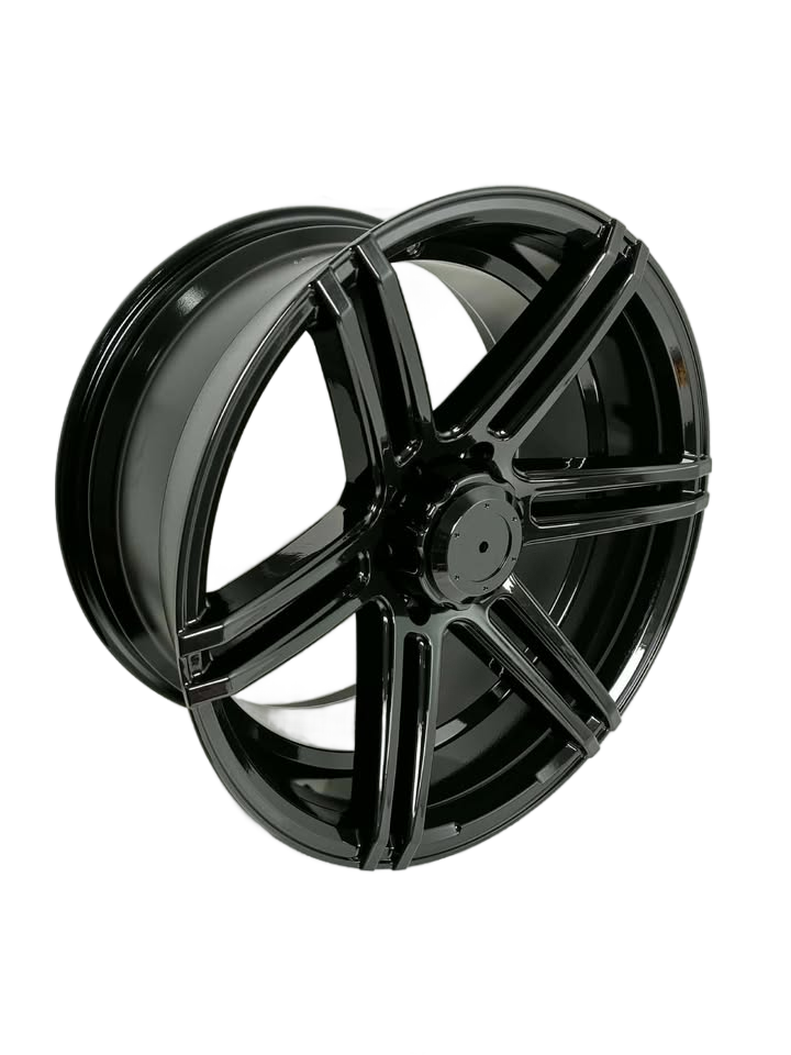 PW22 - 20X10" 6X139.7 FULL GLOSS BLACK - SET OF 4 WHEELS
