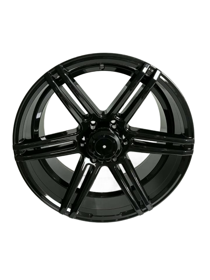 PW22 - 20X10" 6X139.7 FULL GLOSS BLACK - SET OF 4 WHEELS
